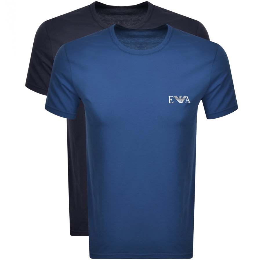 Alternative Image for ProductEmporio Armani Lounge 2 Pack T Shirts Blue1